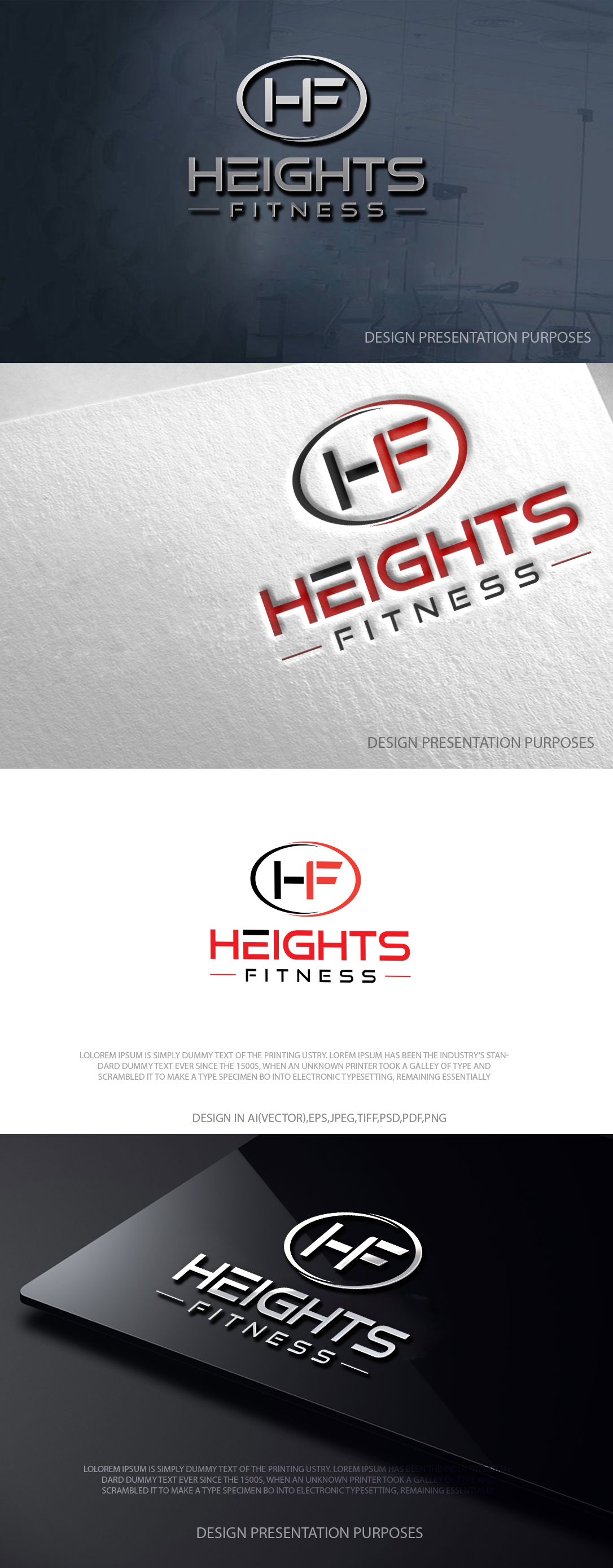 Logo Design by zebronicgraphic for the heights fitness | Design #36968301