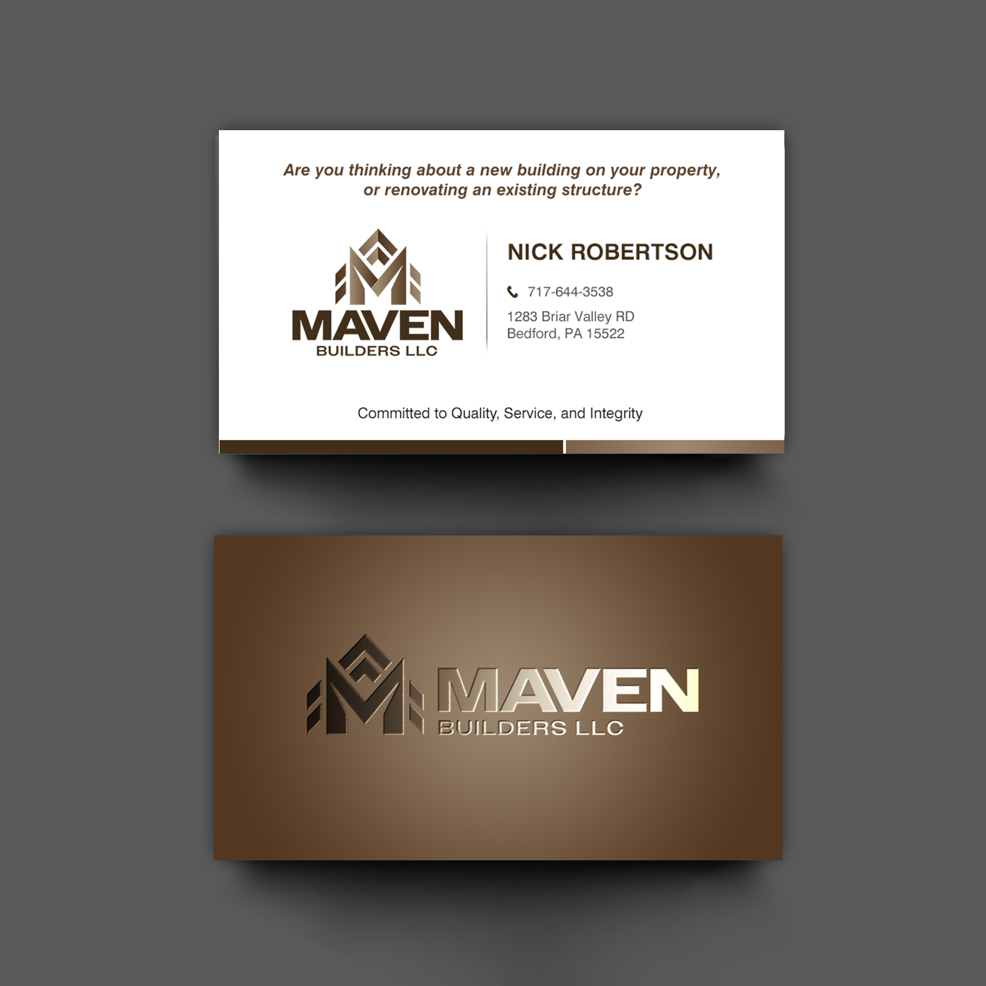 Business Card Design by chandrayaan.creative for this project | Design #36962585