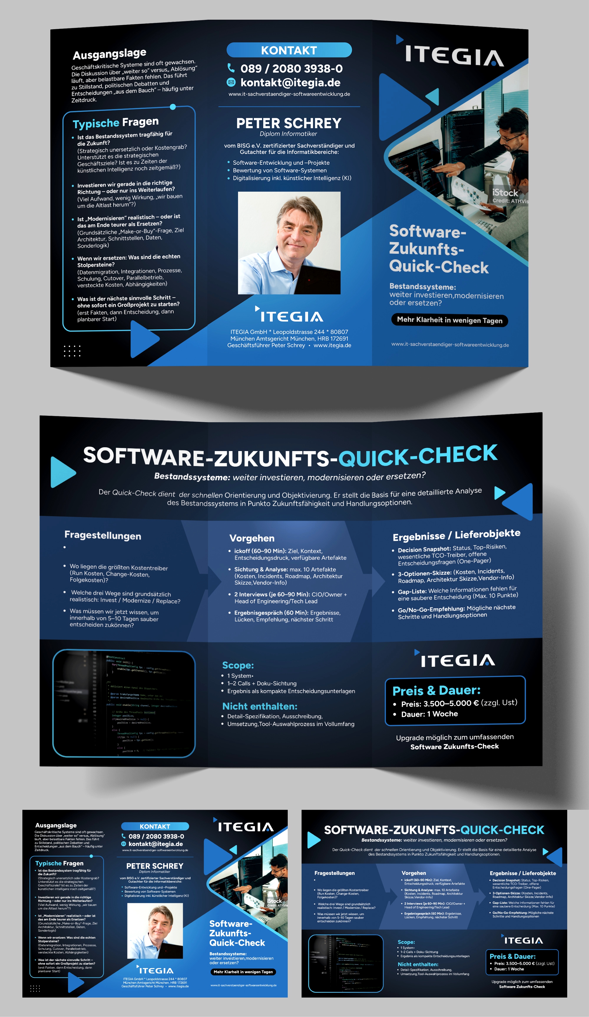 Diseño de Flyer por Dzhafir para ITEGIA GmbH | Diseño #36968959