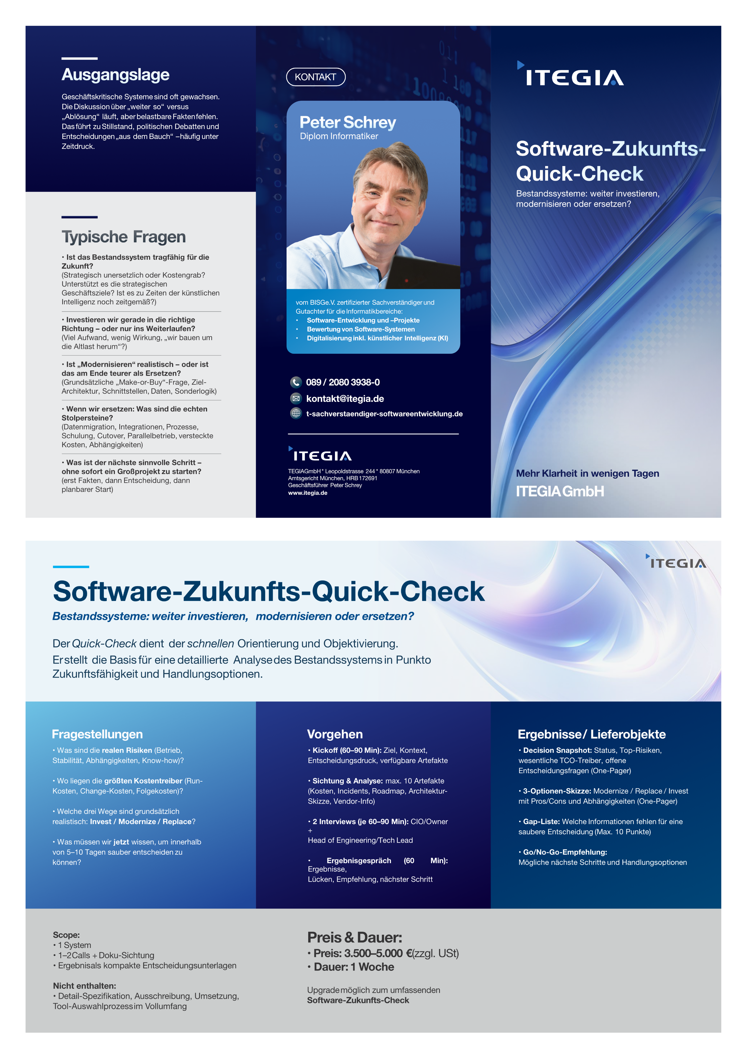 Flyer Design by Vidni Design for ITEGIA GmbH | Design #36993200