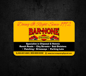 Business Card Design by jk_studio for Bar-none Paving | Design: #36985726