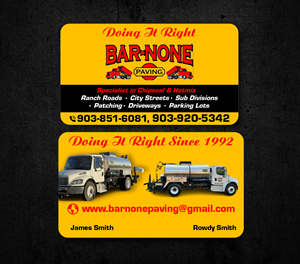 Business Card Design by jk_studio for Bar-none Paving | Design: #36989185