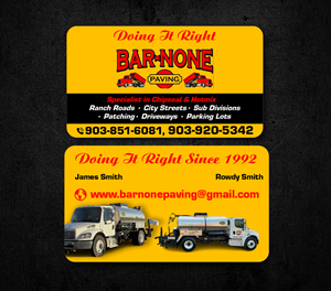 Business Card Design by jk_studio for Bar-none Paving | Design: #36989198