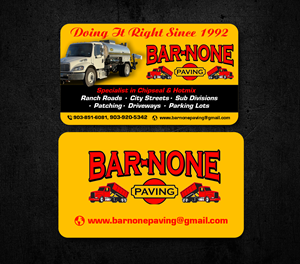 Business Card Design by jk_studio for Bar-none Paving | Design: #36989202