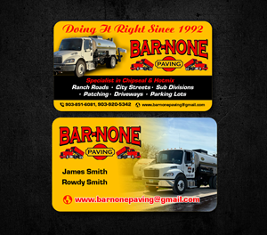 Business Card Design by jk_studio for Bar-none Paving | Design: #36989233
