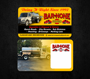 Business Card Design by jk_studio for Bar-none Paving | Design: #36994002