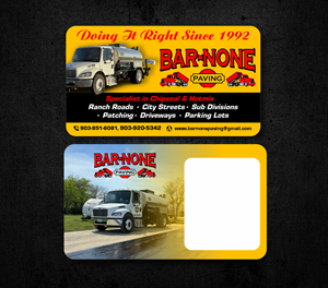 Business Card Design by jk_studio for Bar-none Paving | Design: #36994017
