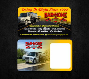 Business Card Design by jk_studio for Bar-none Paving | Design: #36994176