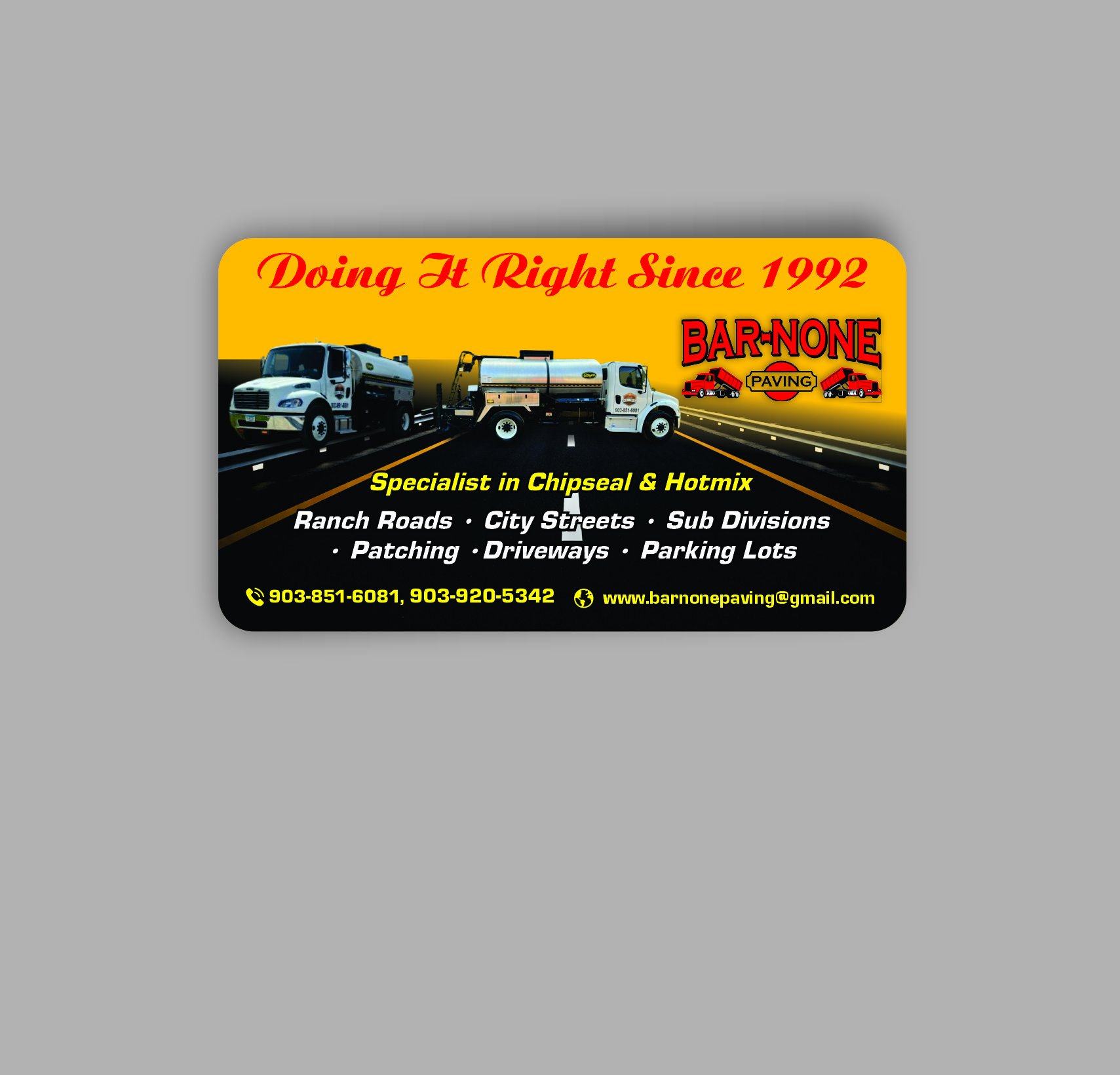 Design de Carte de Visite par jk_studio pour Bar-none Paving | Design #37020100