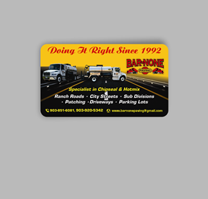 Business Card Design by jk_studio for Bar-none Paving | Design: #37020100