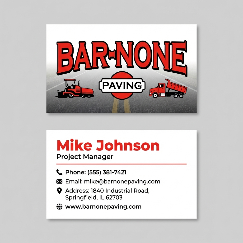 Business Card Design by BEANDESIGN^_^ for Bar-none Paving | Design #36987358
