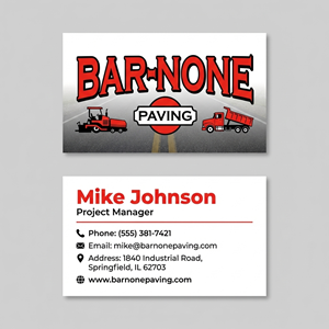 Business Card Design by BEANDESIGN^_^ for Bar-none Paving | Design #36987358
