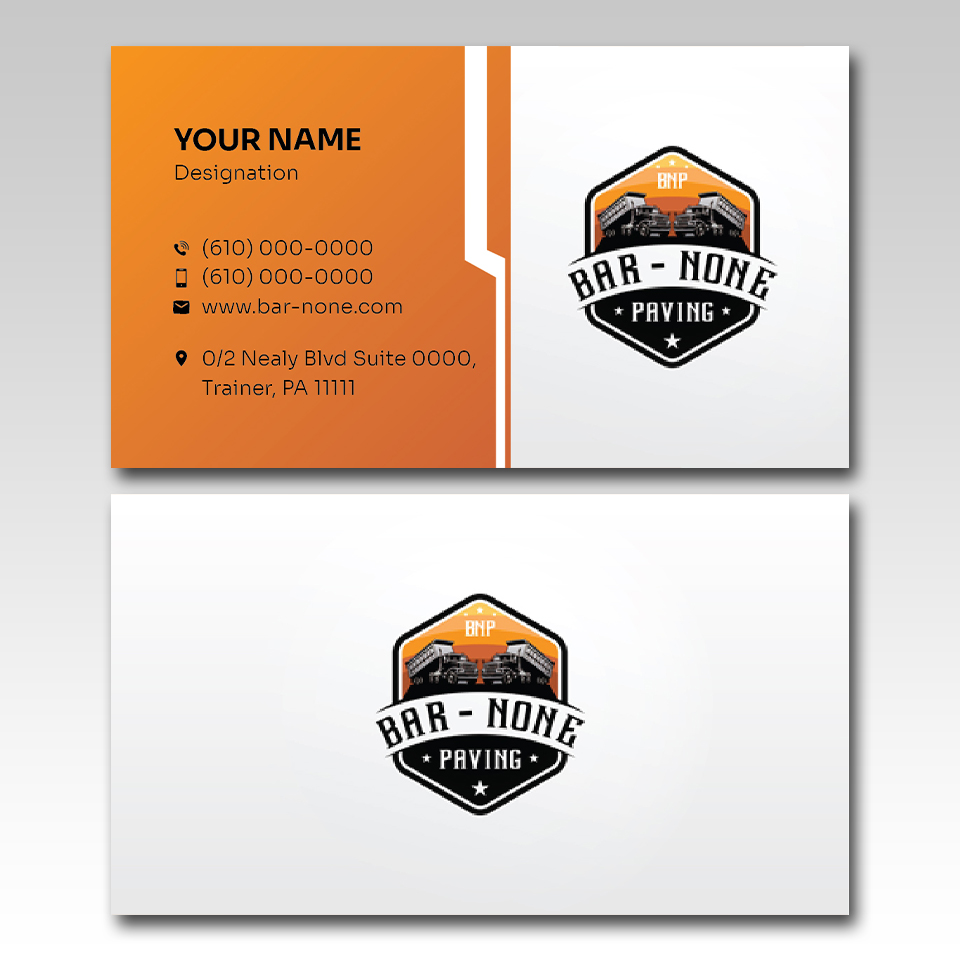 Design de Carte de Visite par YourLogoMaster pour Bar-none Paving | Design #36981631