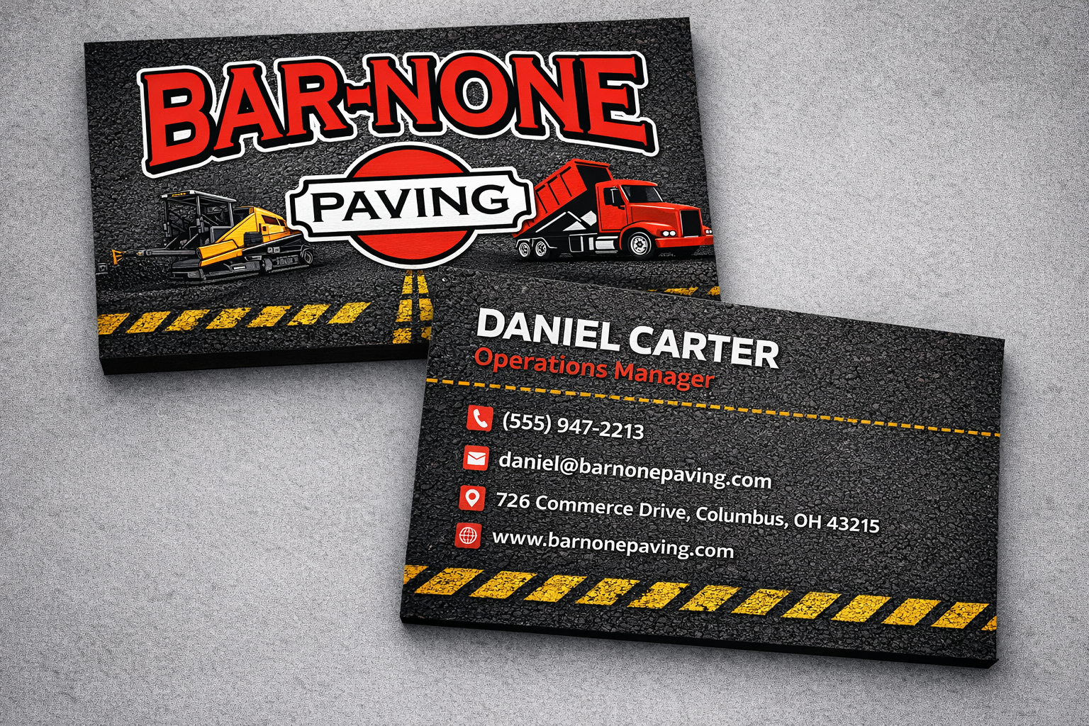 Business Card Design by echosaputro for Bar-none Paving | Design #36987362
