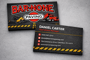 Business Card Design by echosaputro for Bar-none Paving | Design #36987362