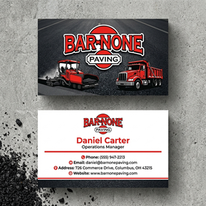 Business Card Design by Minang Art_Studio for Bar-none Paving | Design: #36987360