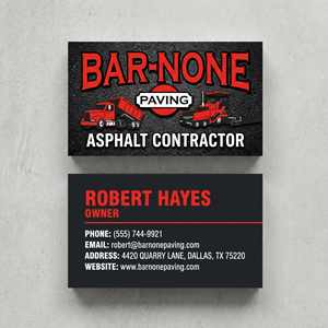 Business Card Design by Minang Art_Studio for Bar-none Paving | Design: #36989877