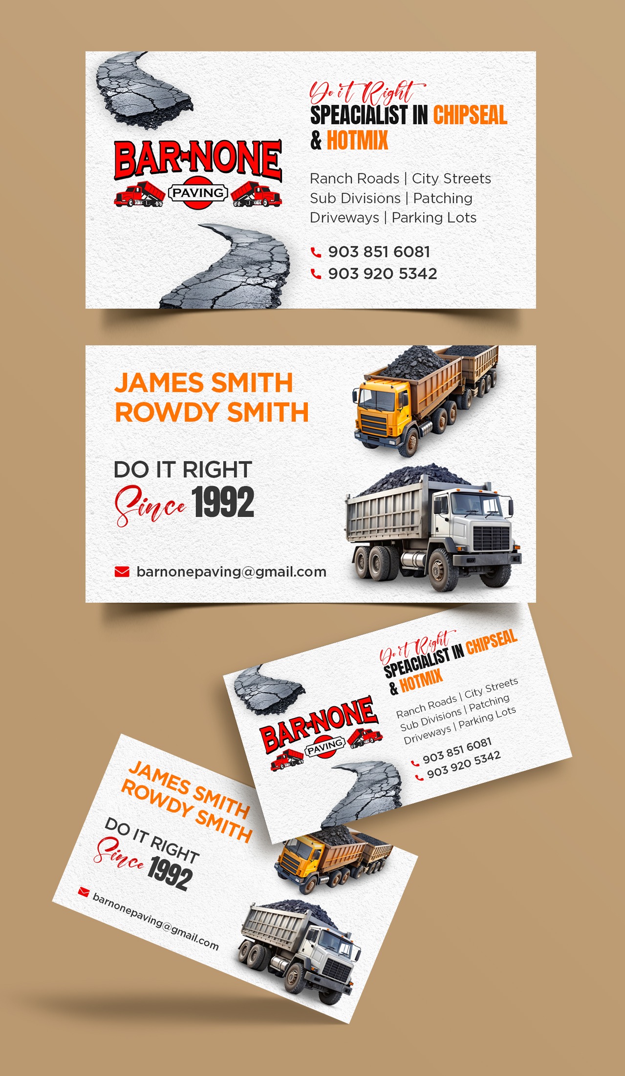 Business Card Design by Graphic Guy for Bar-none Paving | Design #36979712