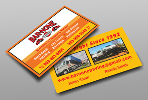 Business Card Design by Ekramul Hossen 2 for Bar-none Paving | Design: #36979465