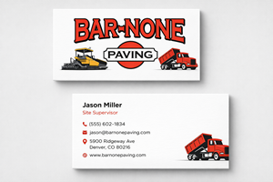 Business Card Design by Design92 for Bar-none Paving | Design: #36989872