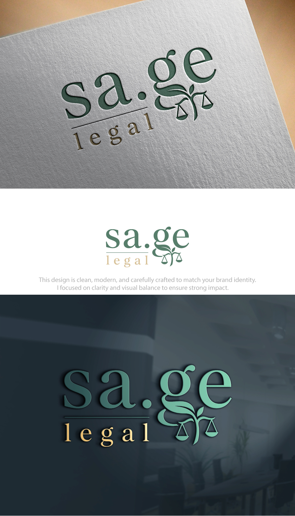 Logo-Design von Hamza  Al-Muttalib für Sage Legal | Design #36975452