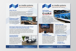 Diseño de Flyer por NancyTan para AV Media Systems | Diseño: #36980693