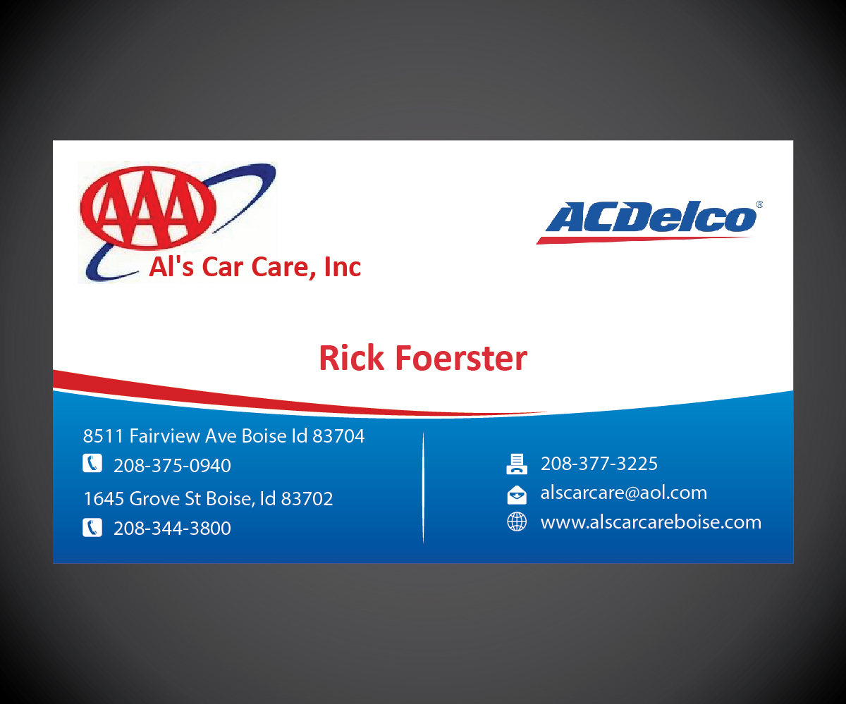 Business Card Design by joliau for Al's Care Care, Inc | Design #3169139