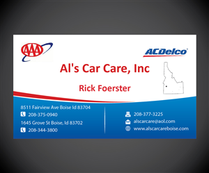 Business Card Design by joliau for Al's Care Care, Inc | Design: #3250050
