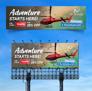 Diseño de Cartelera por Graphic Guy para Heli Aviation Florida, LLC | Diseño: #37003770