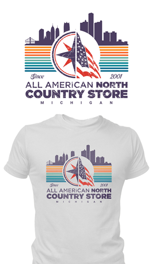 T-Shirt-Design von Drawingbook für American Classic | Design: #37005271