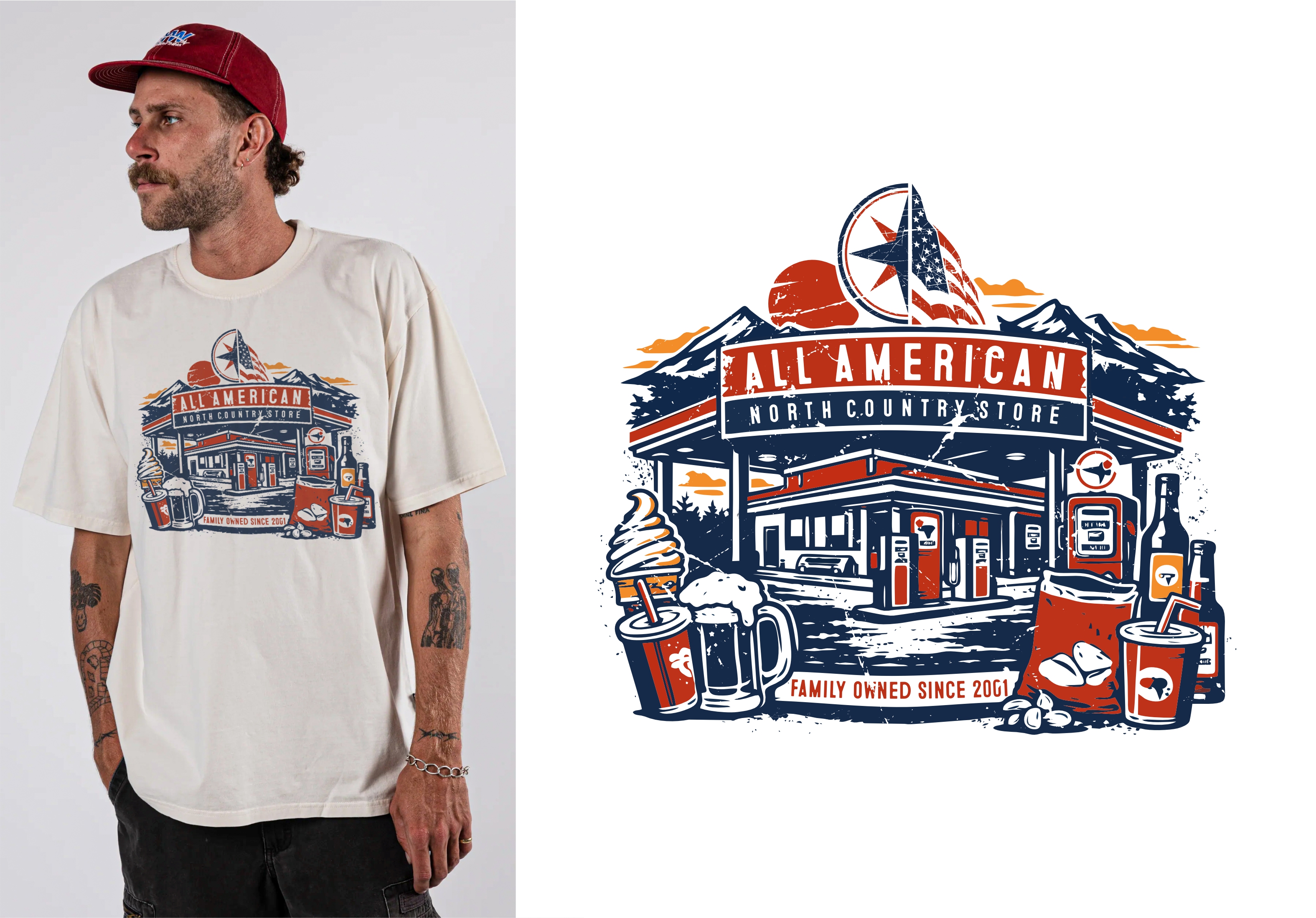 T-shirt Design by DoppelGanger Studio for American Classic | Design #37001154