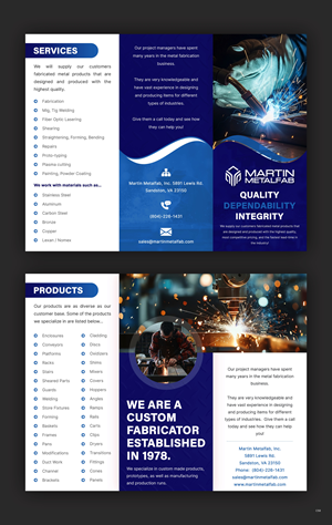 Flyer Design by pb for Martin Metalfab Inc | Design: #37015737