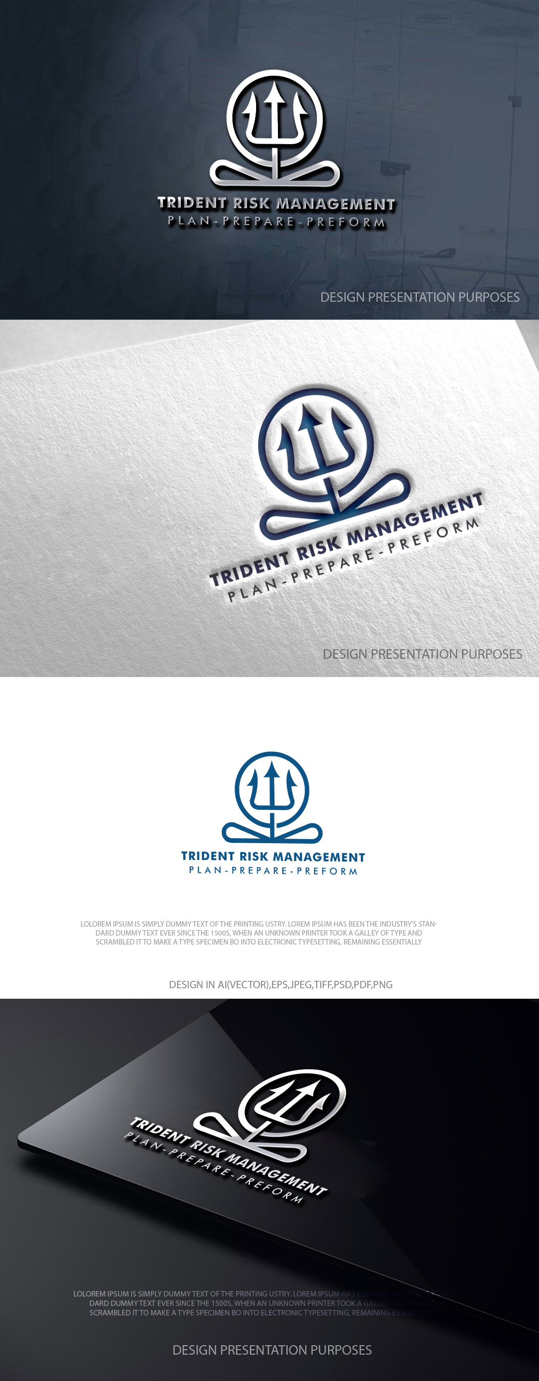 Logo Design by zebronicgraphic for Trident Risk Management | Design #37026170