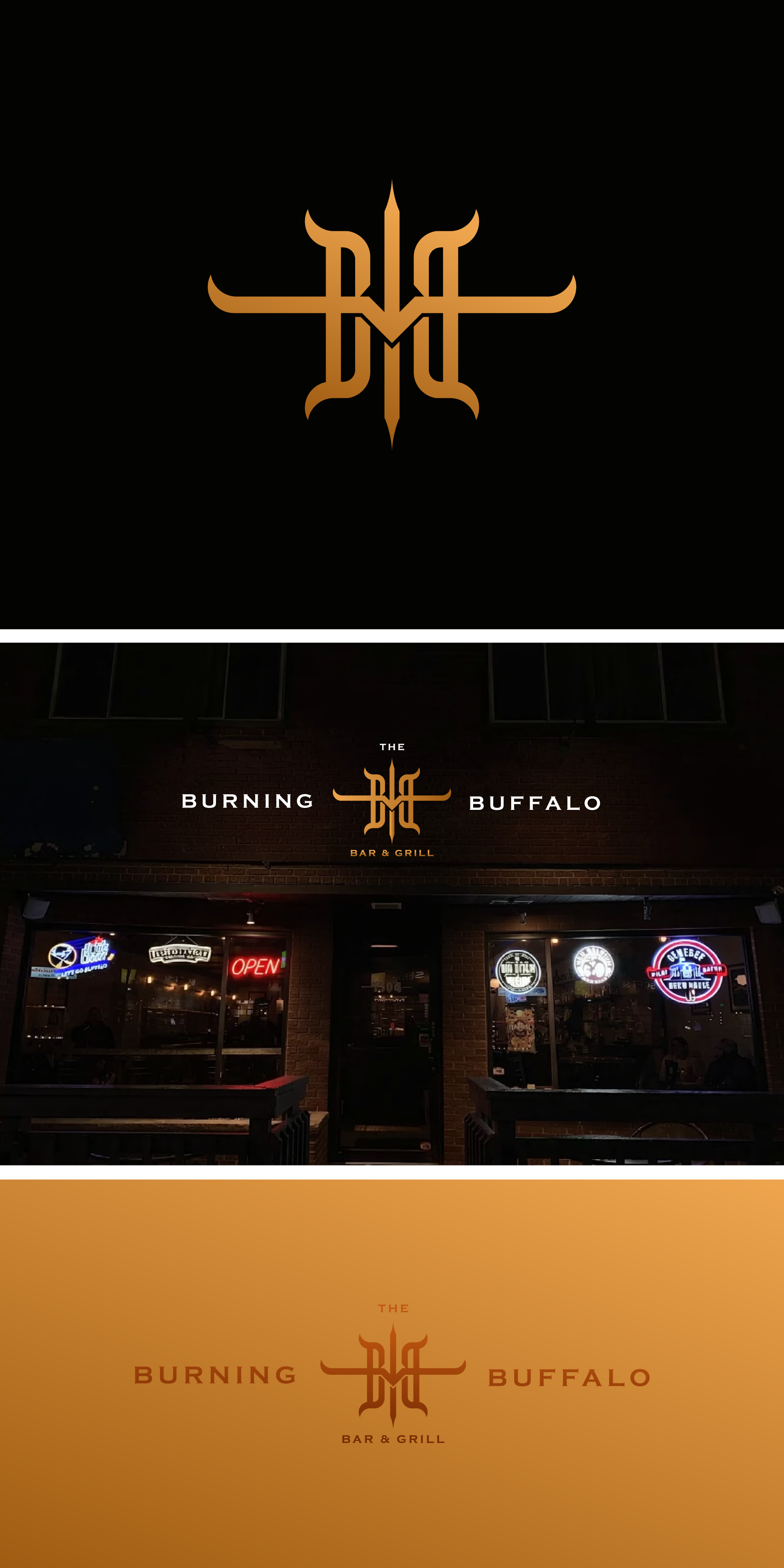 Logo Design by merti.studio for The Burning Buffalo Bar & Grill | Design #37069209