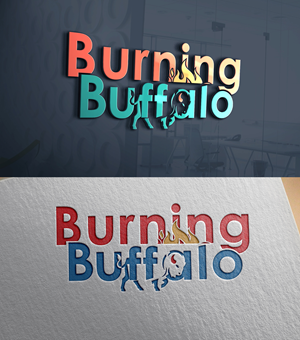 Logo Design by 24ksunny for The Burning Buffalo Bar & Grill | Design: #37071094