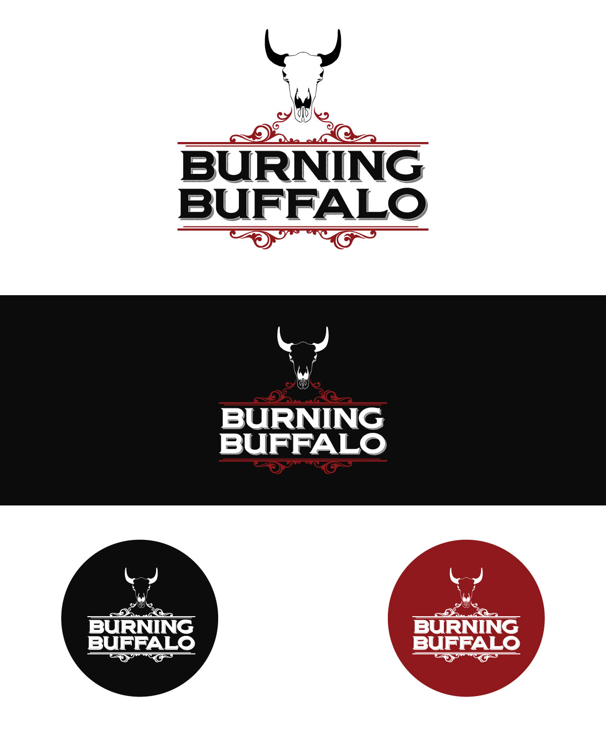 Logo Design by RS_Design for The Burning Buffalo Bar & Grill | Design #37078837
