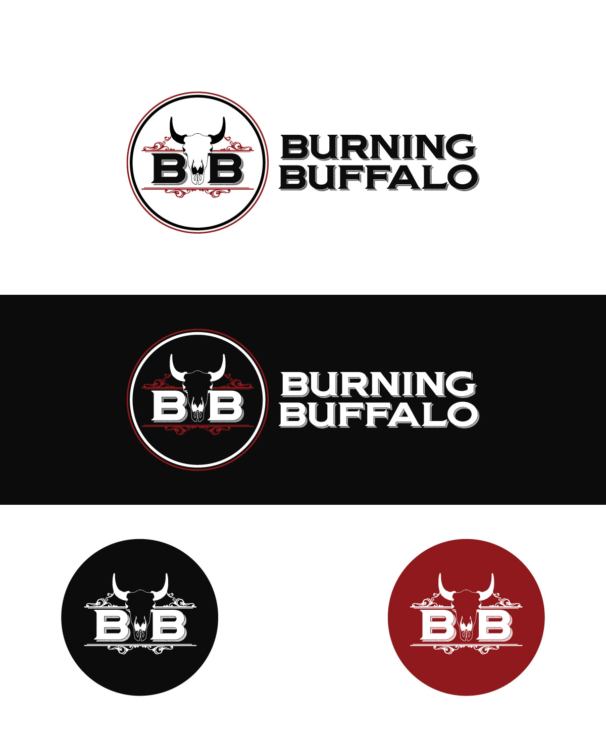 Logo Design by RS_Design for The Burning Buffalo Bar & Grill | Design #37078871