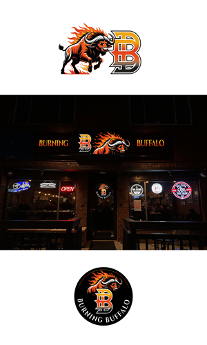 Logo Design by Jose Lopez ( Verified Pro Designer ) for The Burning Buffalo Bar & Grill | Design: #37069599