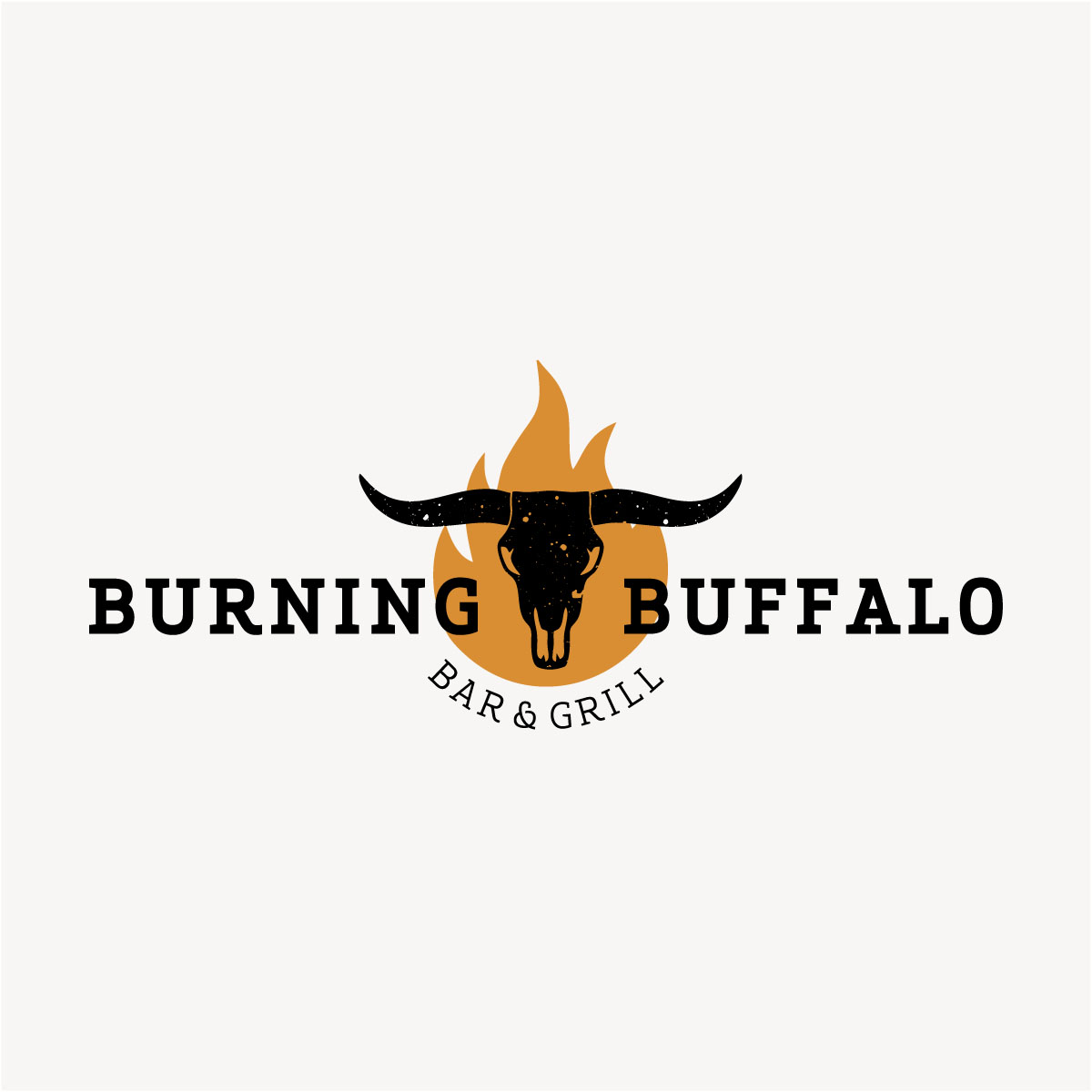 Logo Design by McFadden Design for The Burning Buffalo Bar & Grill | Design #37097258