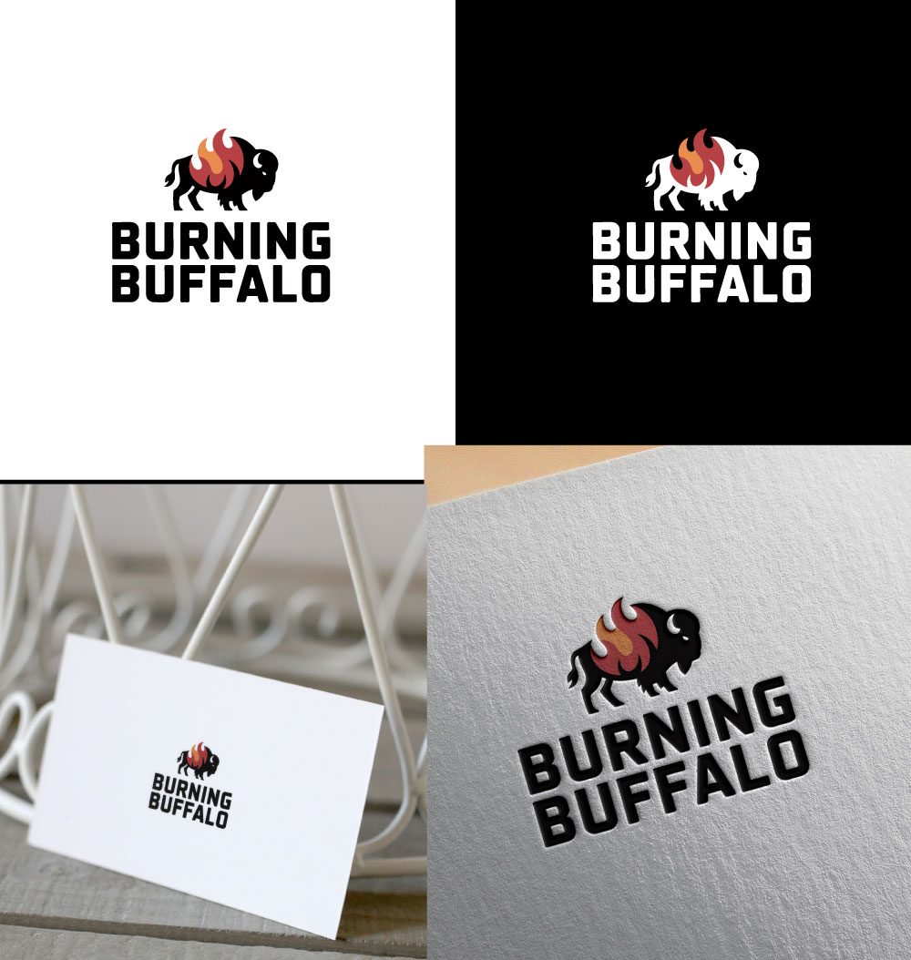 Logo Design by Jonshonkal for The Burning Buffalo Bar & Grill | Design #37076372