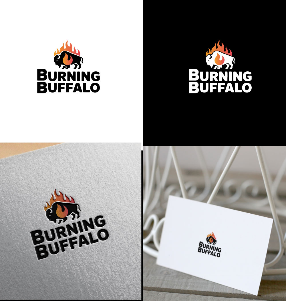 Logo Design by Jonshonkal for The Burning Buffalo Bar & Grill | Design #37076373