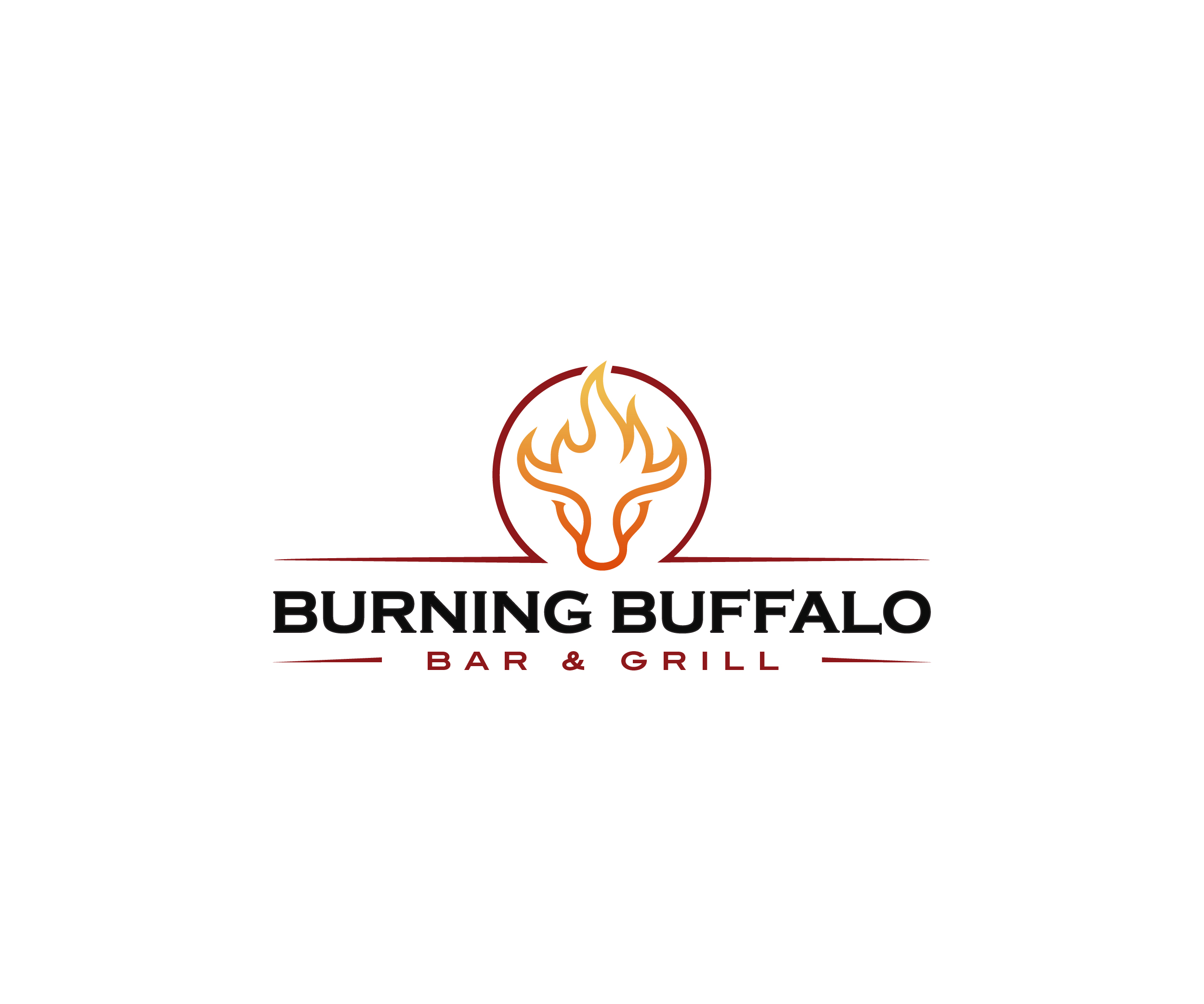 Logo Design by James J. for The Burning Buffalo Bar & Grill | Design #37051153
