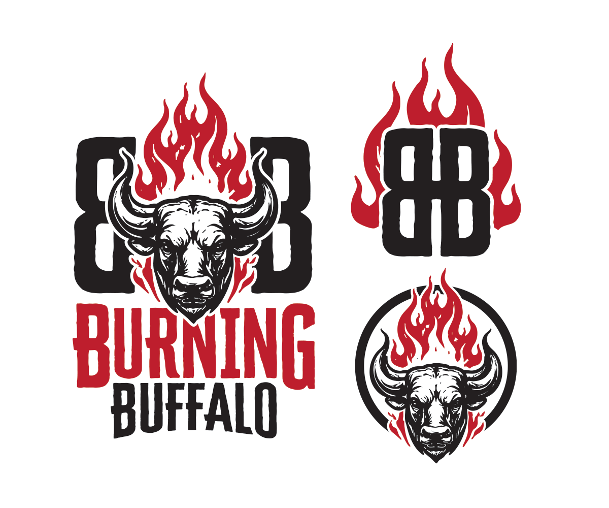 Logo Design by James Cavender for The Burning Buffalo Bar & Grill | Design #37069923