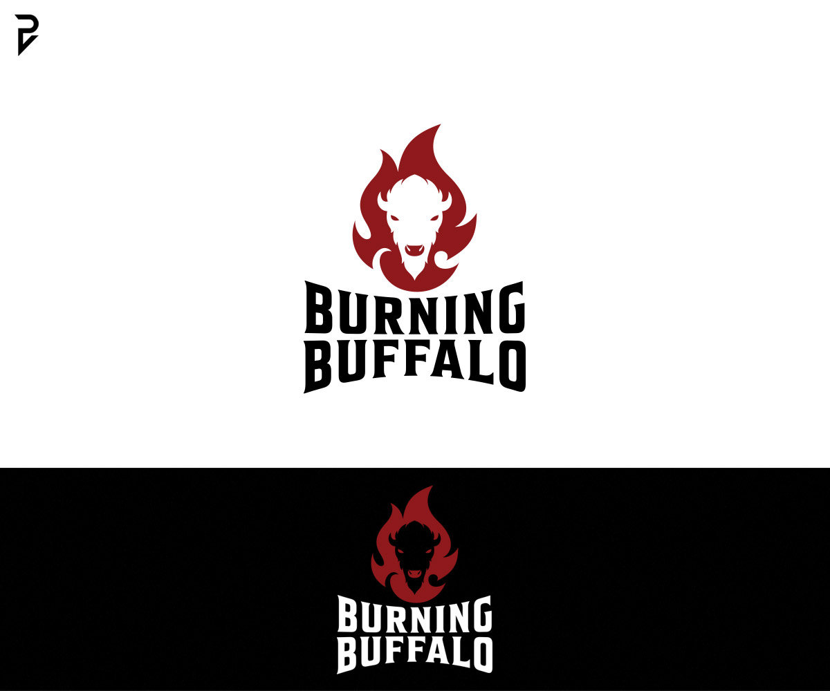 Logo Design by poisonvectors for The Burning Buffalo Bar & Grill | Design #37083282