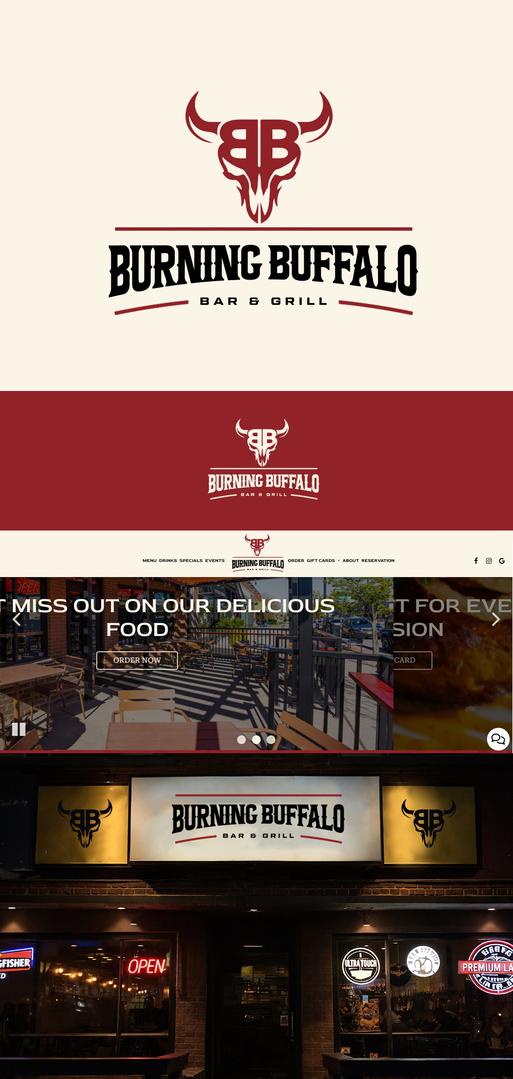 Logo Design by Arts&Letters for The Burning Buffalo Bar & Grill | Design #37082737