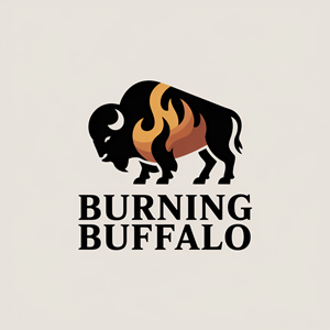 Logo Design by echosaputro for The Burning Buffalo Bar & Grill | Design: #37099399
