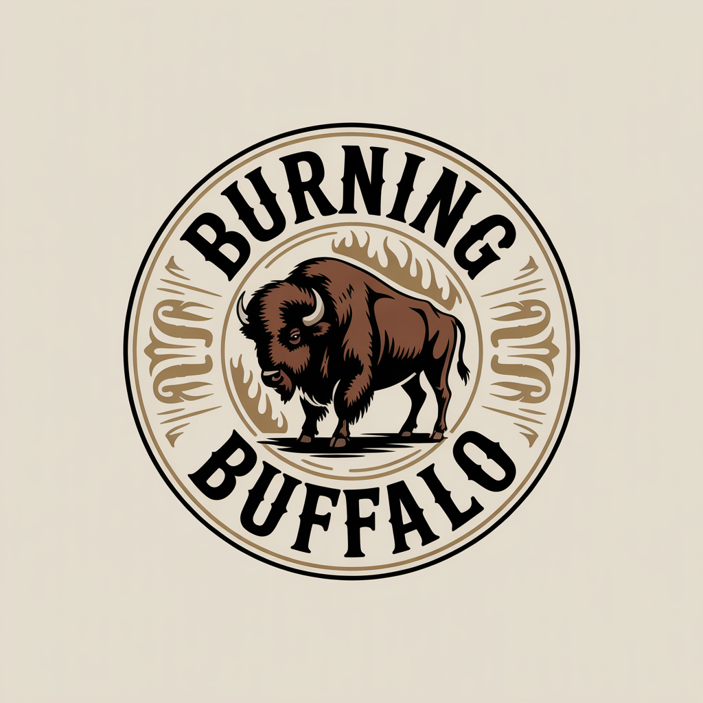 Logo Design by echosaputro for The Burning Buffalo Bar & Grill | Design #37099405