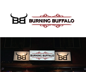 Logo Design by @Dh24 for The Burning Buffalo Bar & Grill | Design: #37074126