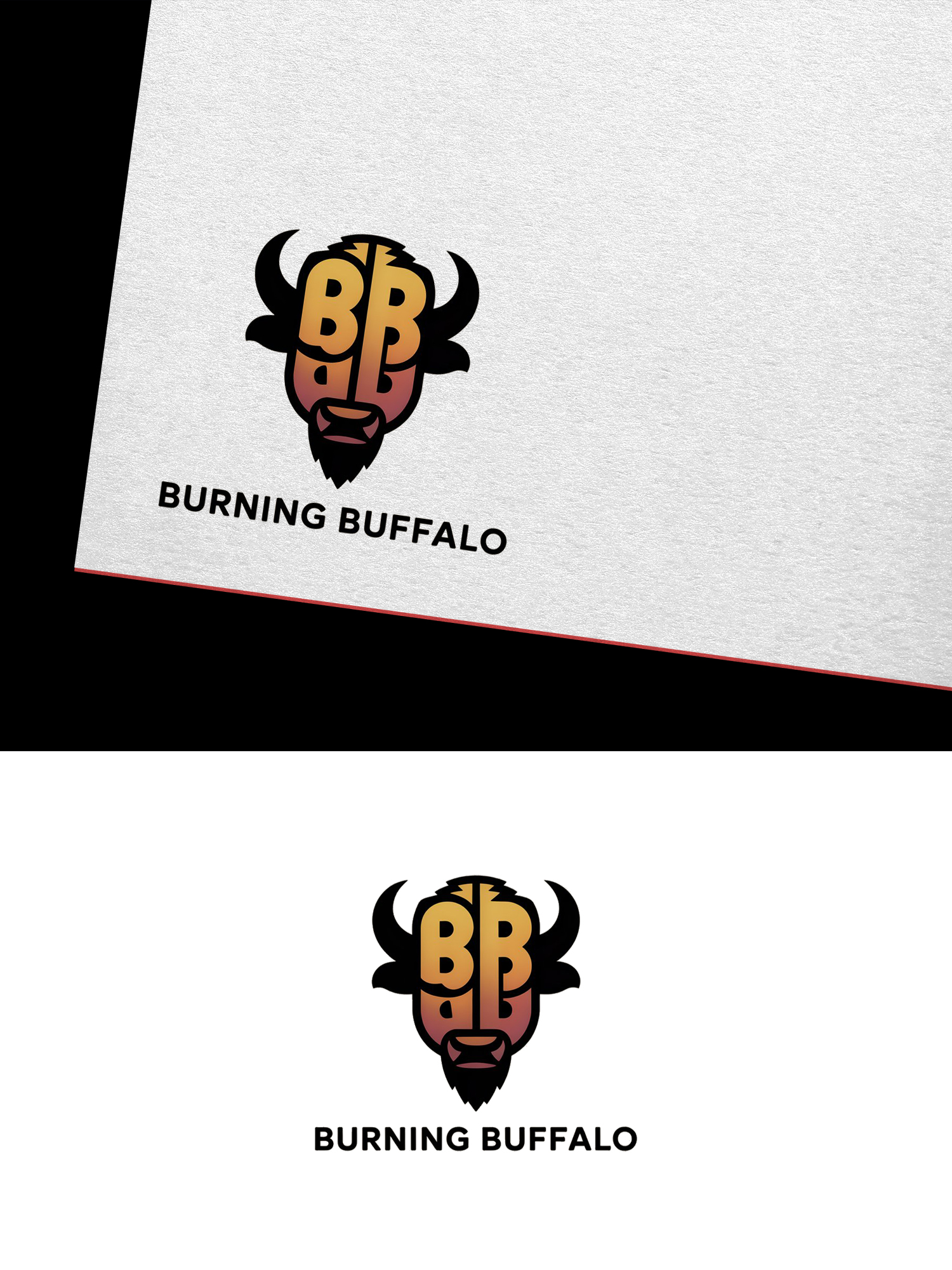 Logo Design by Infinity Pixel Studio 2026 for The Burning Buffalo Bar & Grill | Design #37098499