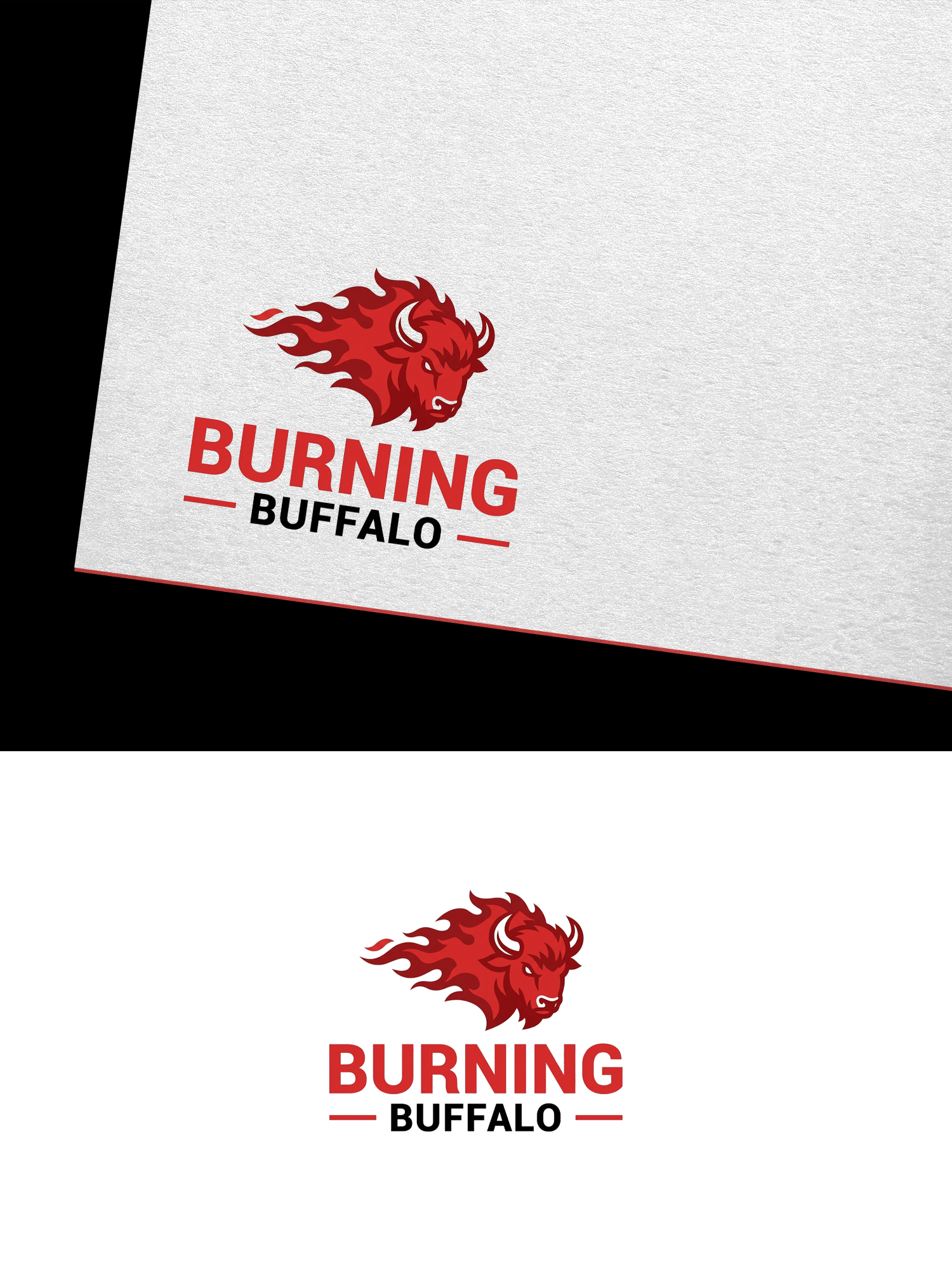 Logo Design by Infinity Pixel Studio 2026 for The Burning Buffalo Bar & Grill | Design #37098502